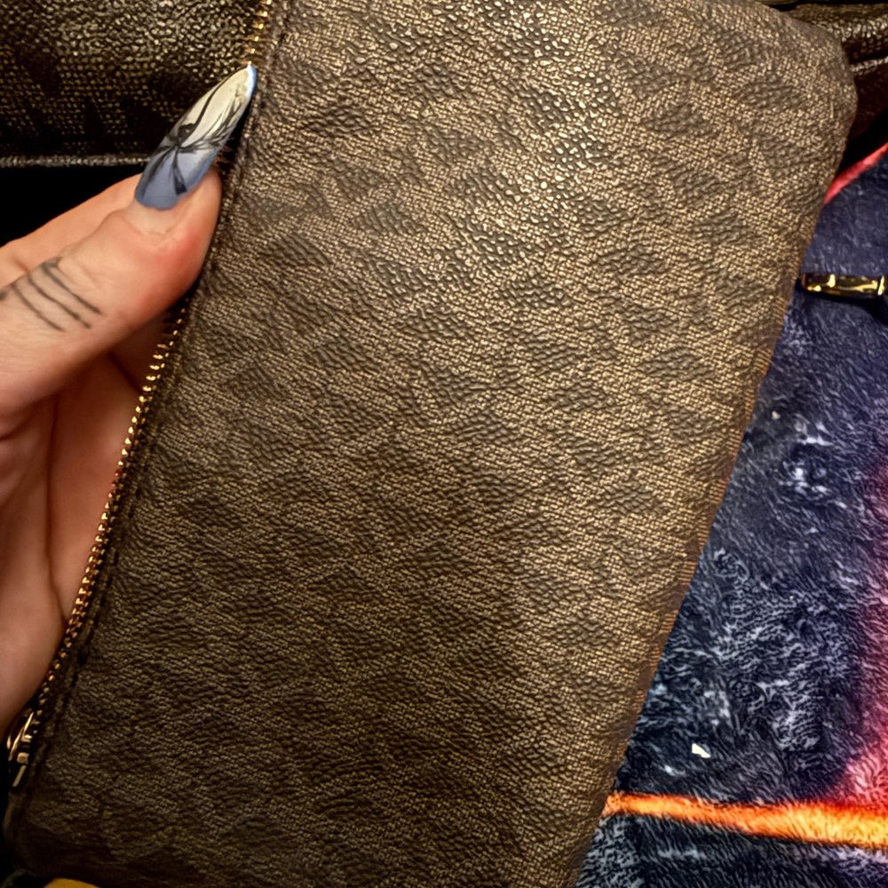 Michael Kors Dark Brown Patterned Wristlet - image 3